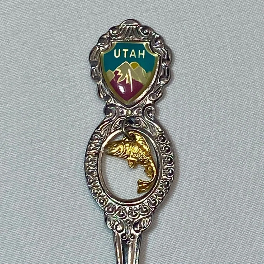 Utah Mountain Souvenir Spoon 4 5/8